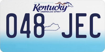 KY license plate 048JEC