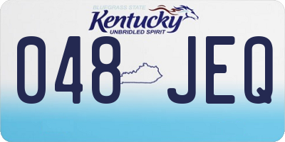 KY license plate 048JEQ