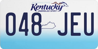 KY license plate 048JEU