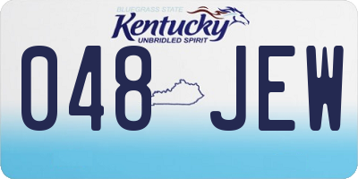KY license plate 048JEW