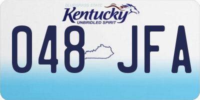 KY license plate 048JFA