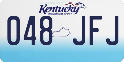 KY license plate 048JFJ