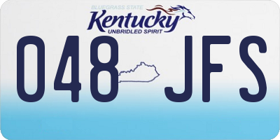 KY license plate 048JFS
