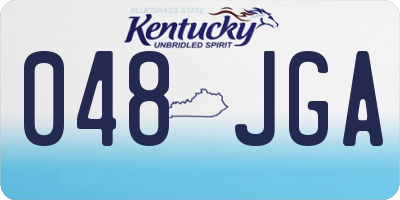 KY license plate 048JGA