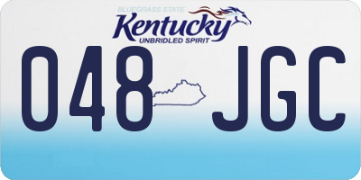 KY license plate 048JGC