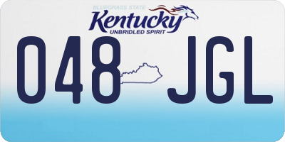 KY license plate 048JGL