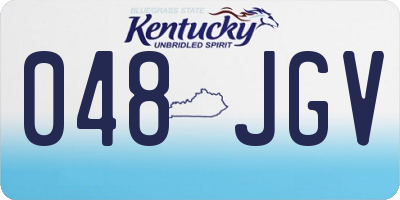 KY license plate 048JGV