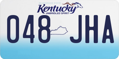 KY license plate 048JHA
