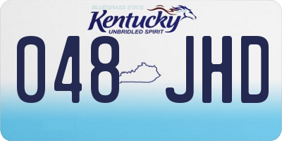 KY license plate 048JHD