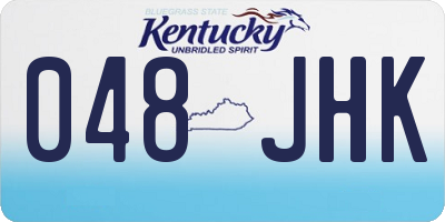 KY license plate 048JHK