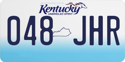 KY license plate 048JHR
