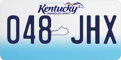 KY license plate 048JHX