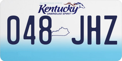 KY license plate 048JHZ