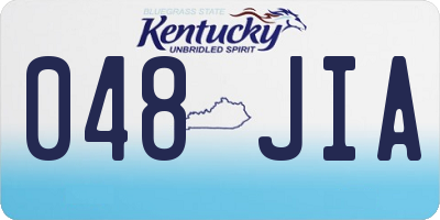 KY license plate 048JIA