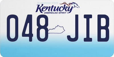 KY license plate 048JIB