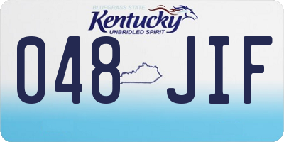 KY license plate 048JIF