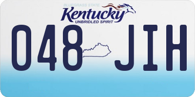 KY license plate 048JIH