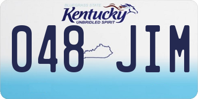 KY license plate 048JIM