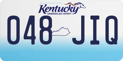 KY license plate 048JIQ