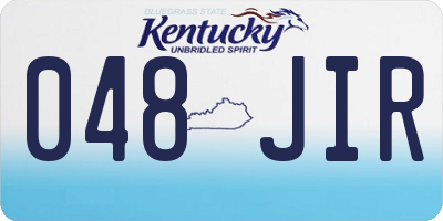 KY license plate 048JIR