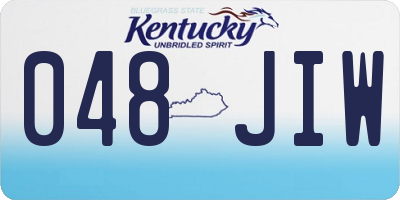 KY license plate 048JIW