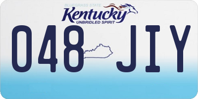KY license plate 048JIY