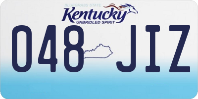 KY license plate 048JIZ