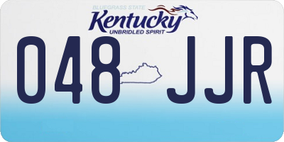 KY license plate 048JJR