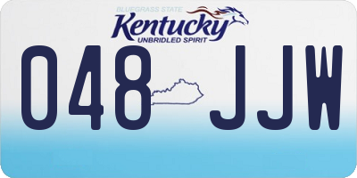 KY license plate 048JJW