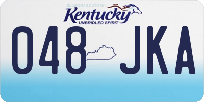 KY license plate 048JKA