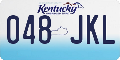 KY license plate 048JKL