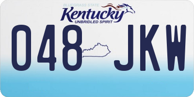 KY license plate 048JKW