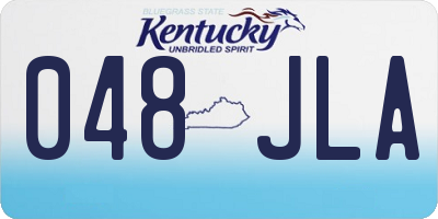 KY license plate 048JLA