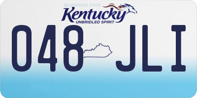 KY license plate 048JLI