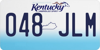 KY license plate 048JLM