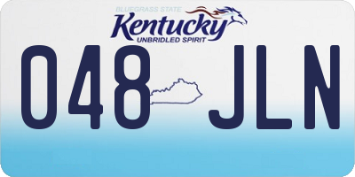 KY license plate 048JLN