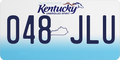 KY license plate 048JLU