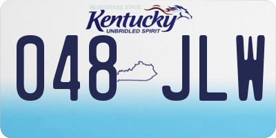 KY license plate 048JLW
