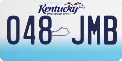 KY license plate 048JMB
