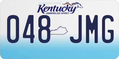 KY license plate 048JMG