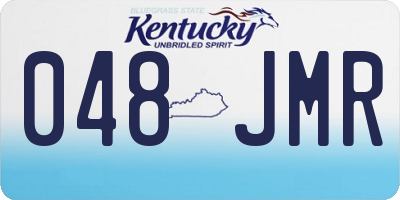 KY license plate 048JMR