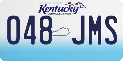 KY license plate 048JMS