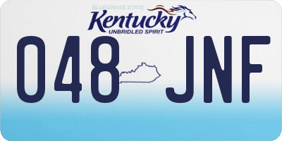 KY license plate 048JNF