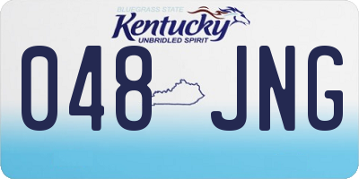 KY license plate 048JNG