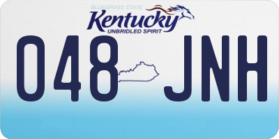 KY license plate 048JNH