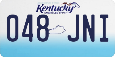 KY license plate 048JNI