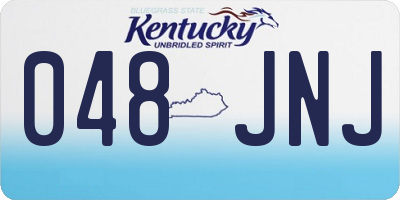 KY license plate 048JNJ