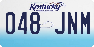 KY license plate 048JNM