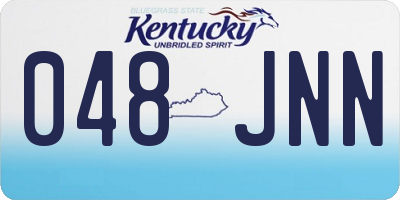 KY license plate 048JNN