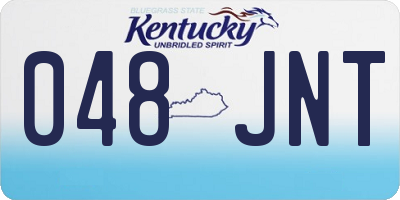 KY license plate 048JNT